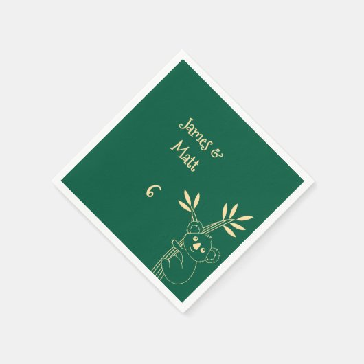 Butter Yellow & Red Australian Animals Birthday  Servet (Hoek)