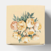 Butter-Yellow Rose Bouquet Trouwfoto Bedankdoosjes (Bovenkant)