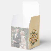 Butter-Yellow Rose Bouquet Trouwfoto Bedankdoosjes (Geopend)