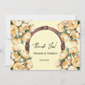 Butter-Yellow Rose Bouquet Wedding Bedankt Kaarten (Voorkant)