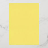 Butter Yellow Save the Date Folie Uitnodiging (Achterkant)