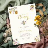 Butter Yellow She Found Her Honey Bee Bridal Party Kaart