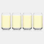 Butter Yellow Solid Color Blikvorm Glas (Achterkant)