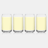 Butter Yellow Solid Color Blikvorm Glas (Rechts)