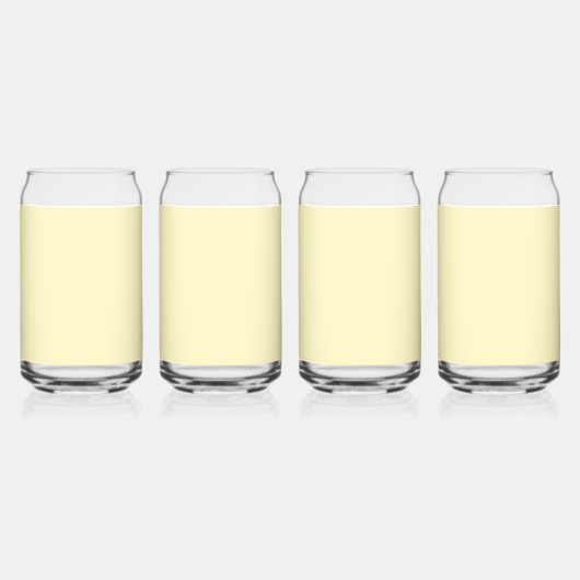 Butter Yellow Solid Color Blikvorm Glas (Voorkant)