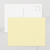 Butter Yellow Solid Color Briefkaart (Voorkant / Achterkant)
