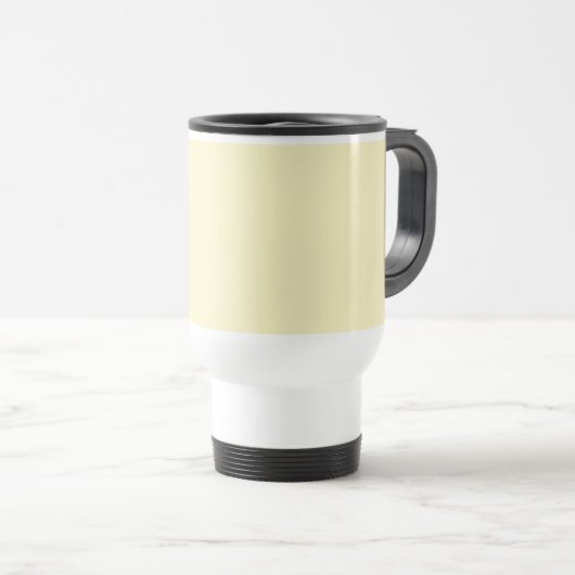 Butter Yellow Solid Color Reisbeker (Voorkant rechts)