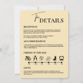 Butter Yellow Wedding Orde van Evenementen Enclosu Kaart (Voorkant)