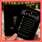 Butter Yellow Wedding Orde van Evenementen Program Kaart