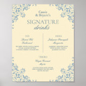  Butter Yellow Wedding Signature Drinken Poster (Voorkant)