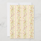 Butter Yellow Wildflower Coquette boog Baby shower Kaart (Achterkant)