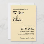 Butter Yellow Wildflower Uitnodiging voor een brui (Voorkant)