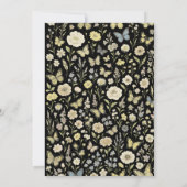 Butter Yellow Wildflower Uitnodiging voor een brui (Achterkant)