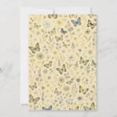 Butter Yellow Wildflower Uitnodiging voor een brui (Achterkant)