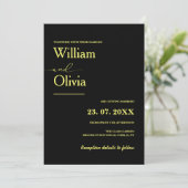 Butter Yellow Wildflower Wedding Kaart (Staand voorkant)