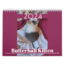 Butterball Kitten: 2024 Kalender
