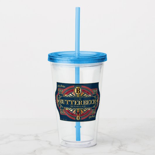 BUTTERBEER™ Horizontale Logo Acryl Drinkbeker (Voorkant)