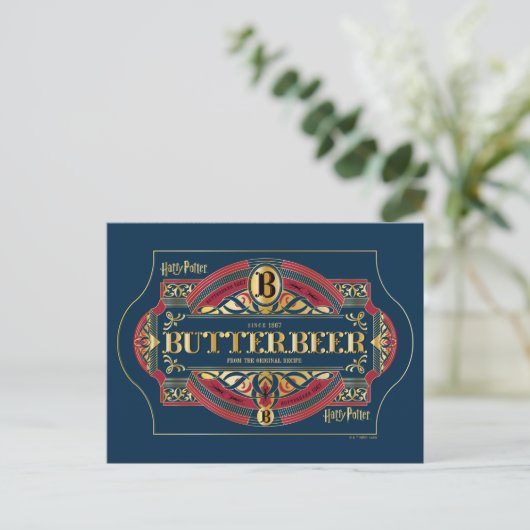 BUTTERBEER™ Horizontale Logo Briefkaart (Staand voorkant)