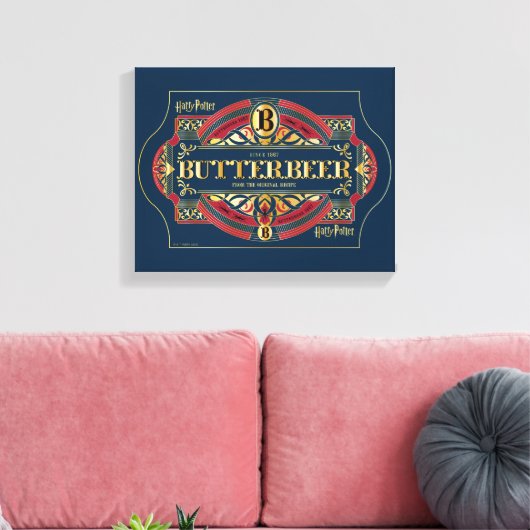 BUTTERBEER™ Horizontale Logo Canvas Afdruk (Insitu (Woonkamer))