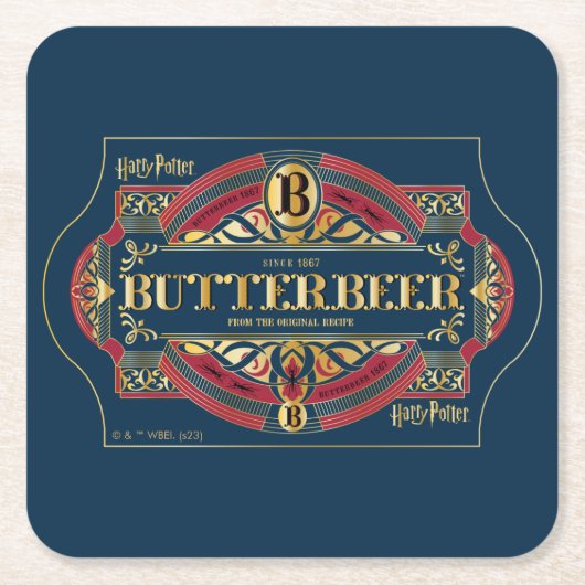 BUTTERBEER™ Horizontale Logo Kartonnen Onderzetters (Voorkant)