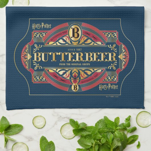BUTTERBEER™ Horizontale Logo Theedoek (Gevouwen)