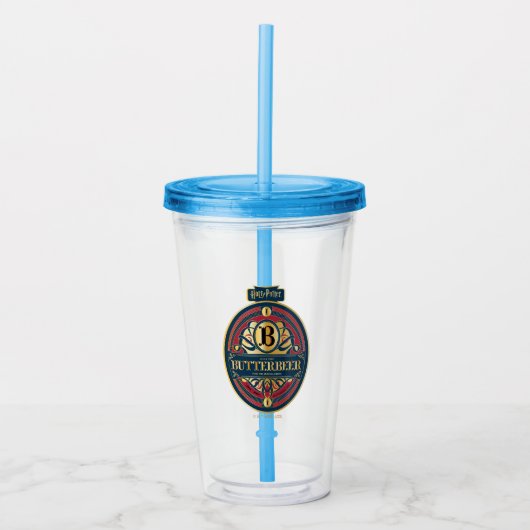BUTTERBEER™ Verticale Logo Acryl Drinkbeker (Voorkant)