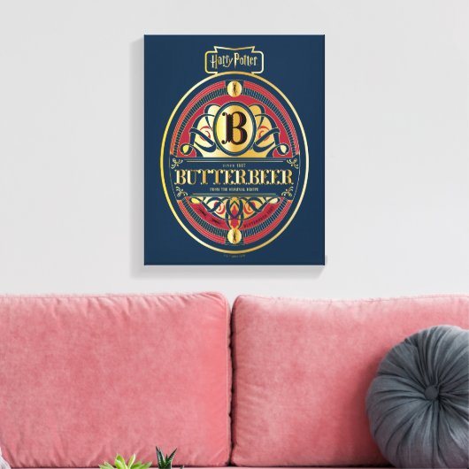 BUTTERBEER™ Verticale Logo Canvas Afdruk (Insitu (Woonkamer))