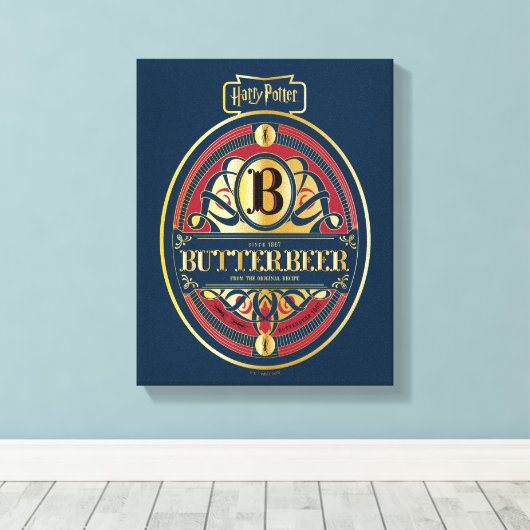 BUTTERBEER™ Verticale Logo Canvas Afdruk (Insitu (Houten vloer))