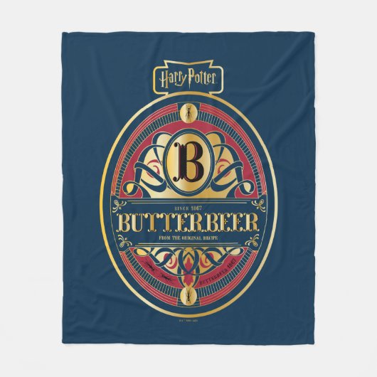BUTTERBEER™ Verticale Logo Fleece Deken (Voorkant)