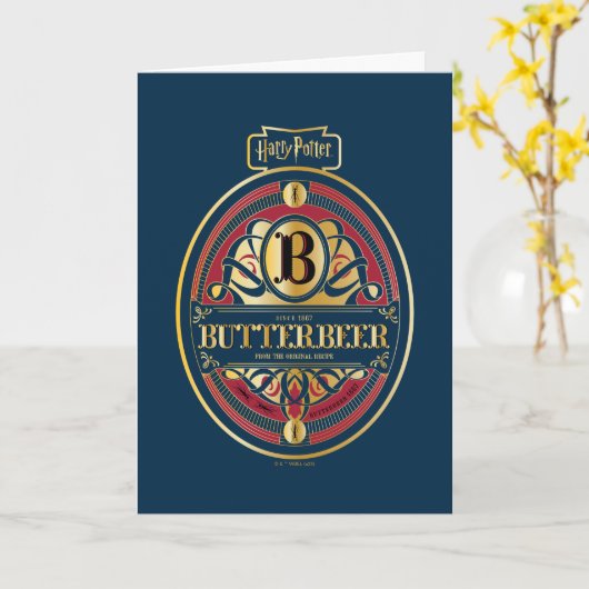 BUTTERBEER™ Verticale Logo Kaart (Gele Bloem)