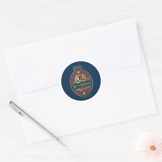 BUTTERBEER™ Verticale Logo Ronde Sticker (Envelop)
