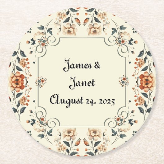 Buttercream Floral  Onderzetter (Voorkant)