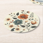 Buttercream Floral Paper Onderzetter (Gebogen)