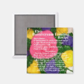 Buttercream Frosting Recept Magneet (Voorkant / Achterkant)