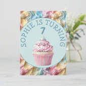 Buttercream Icing Party Verjaardag Kaart (Staand voorkant)