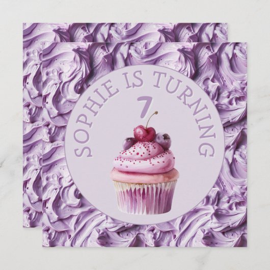 Buttercream Icing Party Verjaardag Kaart (Voorkant / Achterkant)