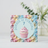 Buttercream Icing Party Verjaardag Kaart (Staand voorkant)
