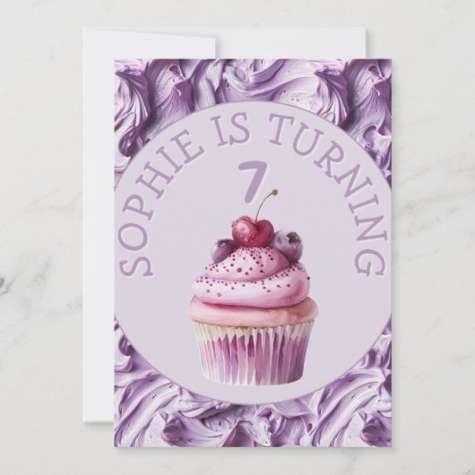 Buttercream Icing Party Verjaardag Kaart (Voorkant)