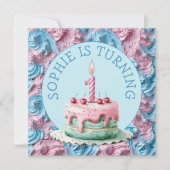 Buttercream Icing Party Verjaardag Kaart (Voorkant)