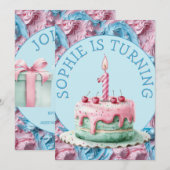 Buttercream Icing Party Verjaardag Kaart (Voorkant / Achterkant)