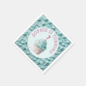 Buttercream Icing Party Verjaardag Servet (Hoek)