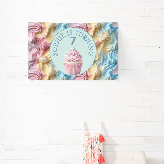 Buttercream Icing Party Verjaardag Spandoek (Insitu)