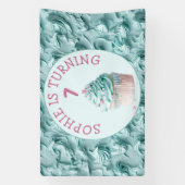 Buttercream Icing Party Verjaardag Spandoek (Verticaal)