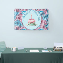 Buttercream Icing Party Verjaardag Spandoek