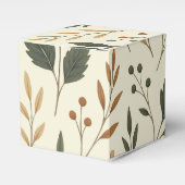 Buttercream Leaves Cube Favoriete Box Bedankdoosjes (Voorkant Zijde)