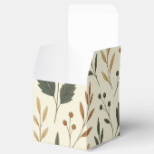 Buttercream Leaves Cube Favoriete Box Bedankdoosjes (Geopend)