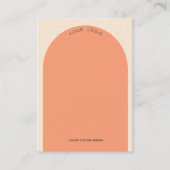 Buttercream Peaches Arch Oorbel Display Visitekaartje (Voorkant)
