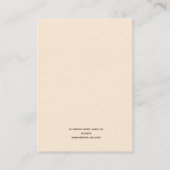 Buttercream Peaches Arch Oorbel Display Visitekaartje (Achterkant)