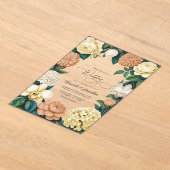 Buttercream, Vanilla Silk & Soft Apricot Wedding Acryl Uitnodigingen (Laagn)