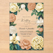 Buttercream, Vanilla Silk & Soft Apricot Wedding Acryl Uitnodigingen (Voorkant)